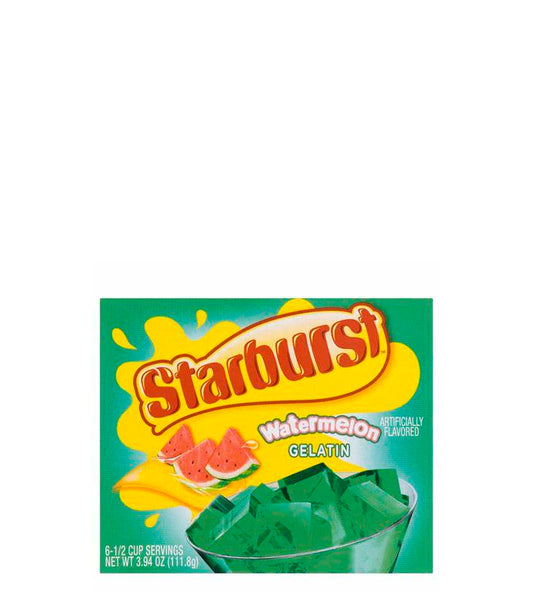 Starburst Watermelon Artificially Flavored Gelatin - Gelatina de sandía con sabor artificial 111.8g