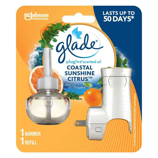 Glade Coastal Sunshine Citrus  1 calentador + 1 recambio 19,80 ml