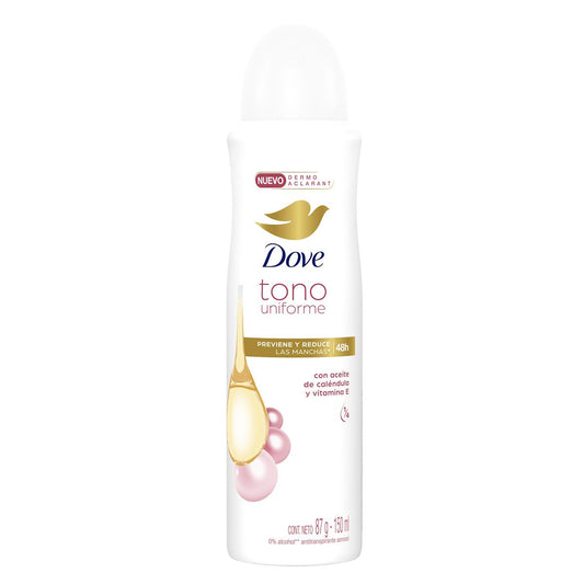 Dove tono uniforme previene y reduce las manchas-desodorante en aerosol para mujer