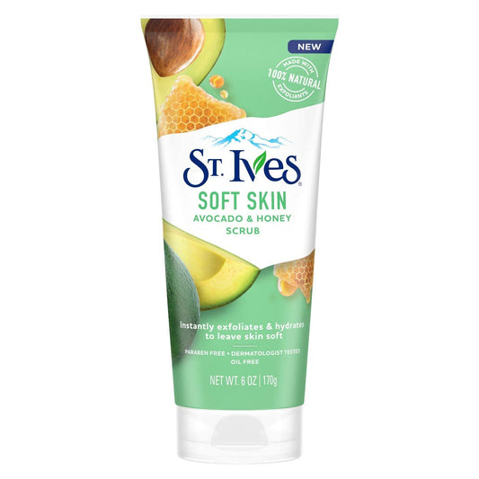 St. Ives Limpiador facial exfoliante de aguacate y miel