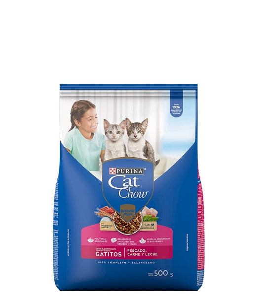 Purina Cat Chow Desde 17-12 Meses Pescado, Carne Y Leche 500g