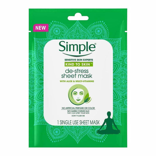 Mascarilla Simple Kind To Skin De-Stress Hoja Máscara 1