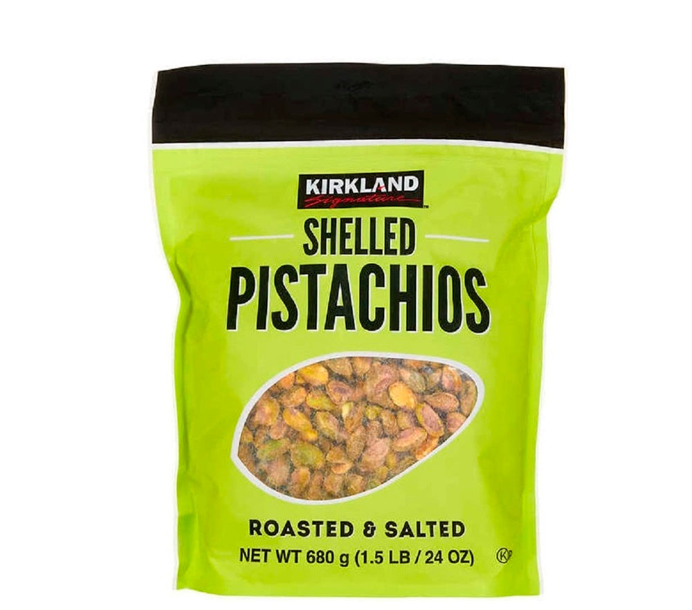 Kirkland shelled pistachios roasted & salted - pistachos pelados tostados y salados 680g