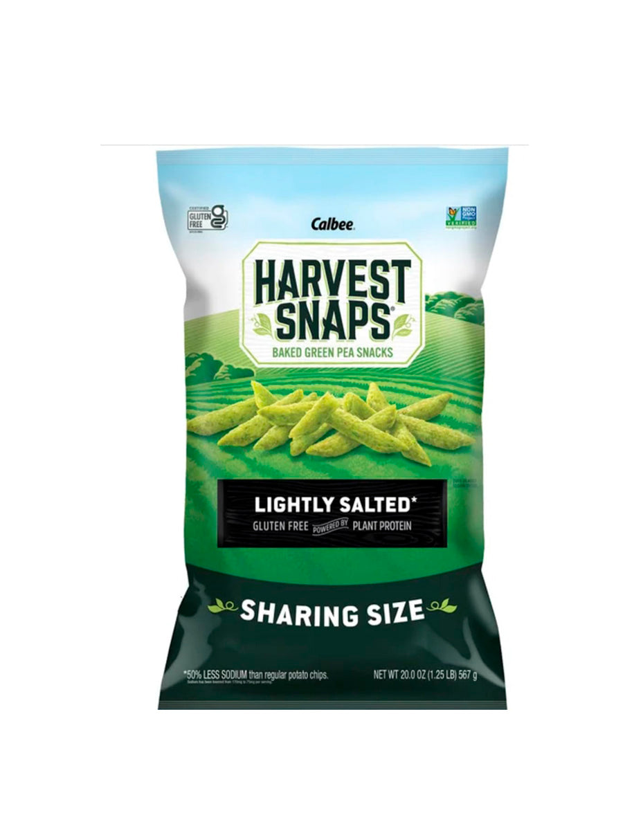 Calbee harvest snaps baked green pea snacks - Snack de guisantes verdes al horno 567g