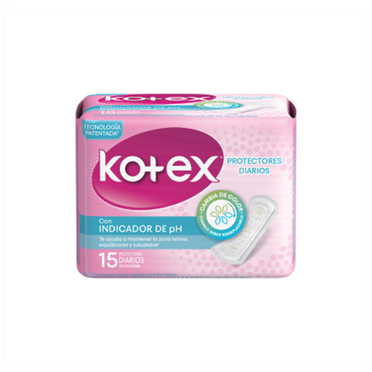 Kotex Protectores Diarios Con Indicador De PH 15 Protectores Diarios