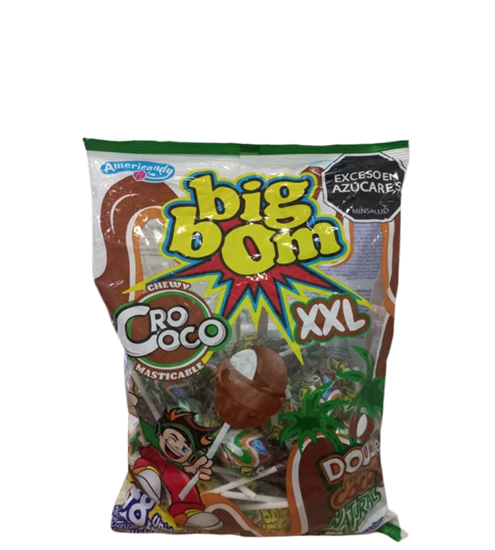 Americandy Big Bom chewy rococo masticable relleno de coco natural XXL 48 unidades 1200g