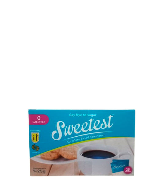 Sweetest Endulzante a base de sucralosa 0 calorías 25 sobres