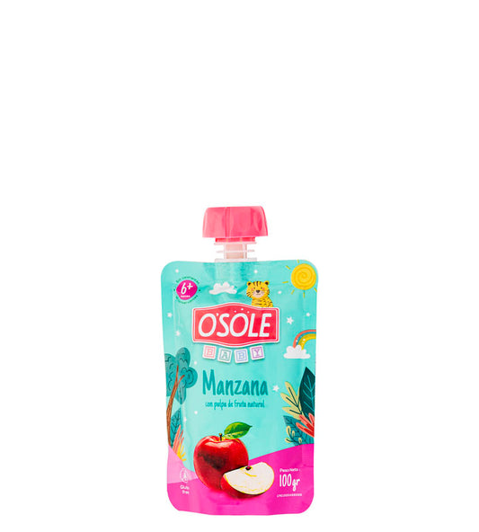 Osole Baby Compota de manzana con pulpa de fruta natural Gluten Free +6 meses 100g