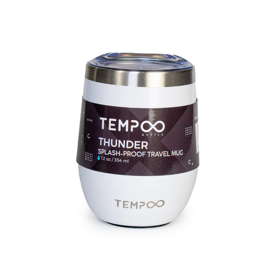 Tempoo Thunder Leak - Proof Travel Mug Pearl White 12 Oz