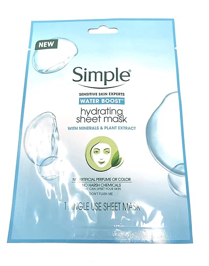 Simple Mascarilla hidratante Water Boost, 1 máscara