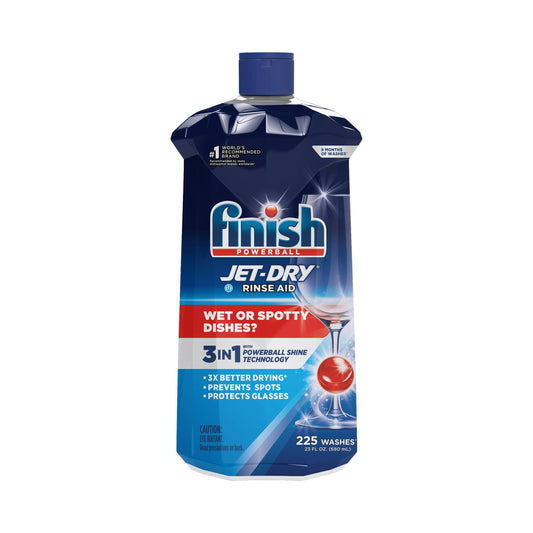 Finish Powerball Jet-Dry - Ayudante de enjuague líquido para lavavajillas, agente de secado y enjuague 680 ml