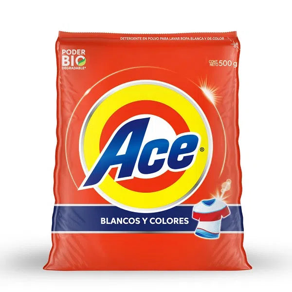 Ace Detergente Blancos y colores 500g