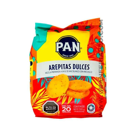 Pan Arepitas Dulces Mezcla Preparada A Base De Maíz Blanco Con Anís Dulce 500g