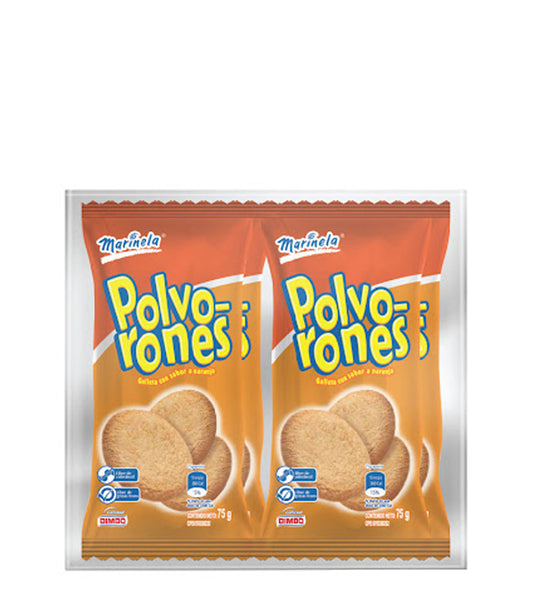 Marinela Polvorones Galleta con sabor a naranja 4 unidades 75g