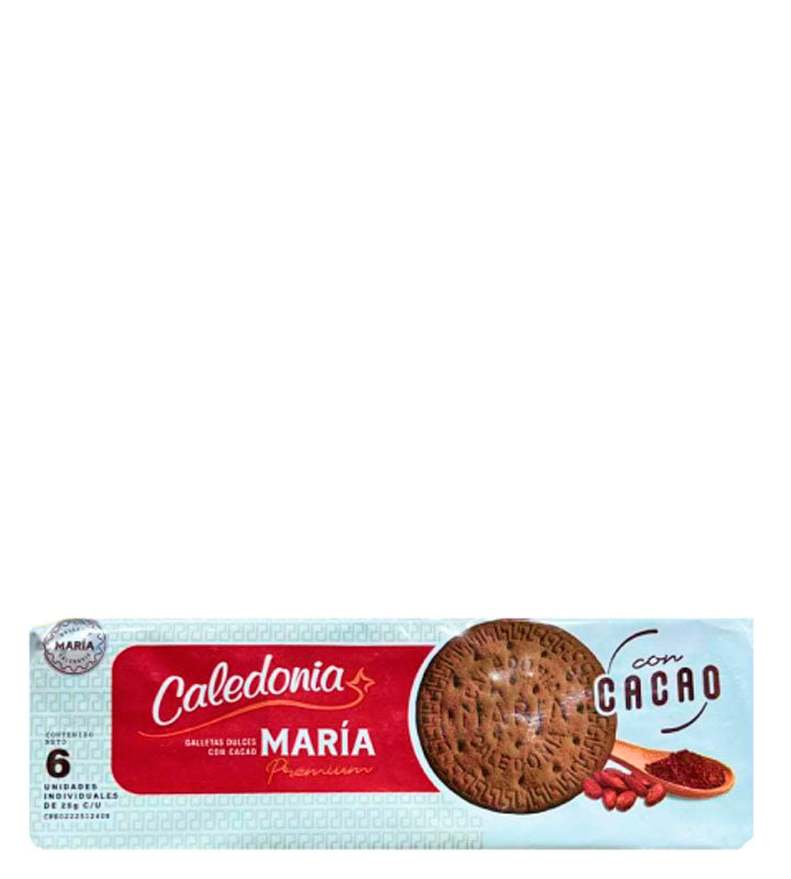 Caledonia Maria Galletas dulces con cacao 6 unidades individuales