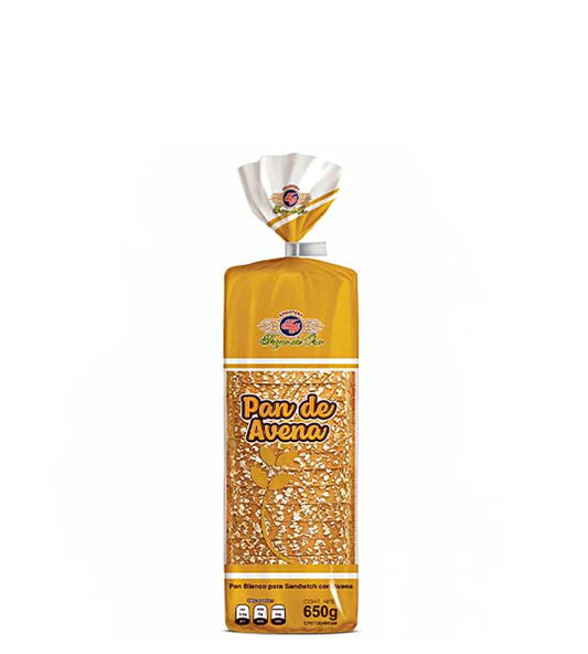 Trigo De Oro Pan blanco para sandwich de avena 650g