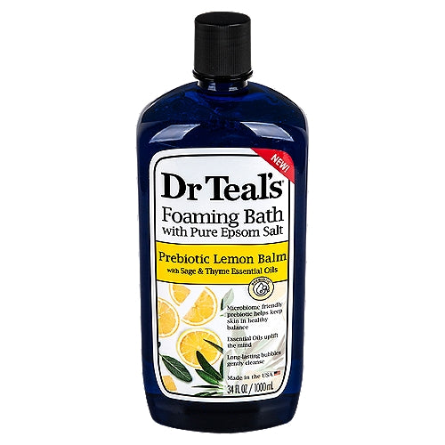 Dr Teal's(previotic lemon balm) baño de bálsamo de limón con aceites esenciales