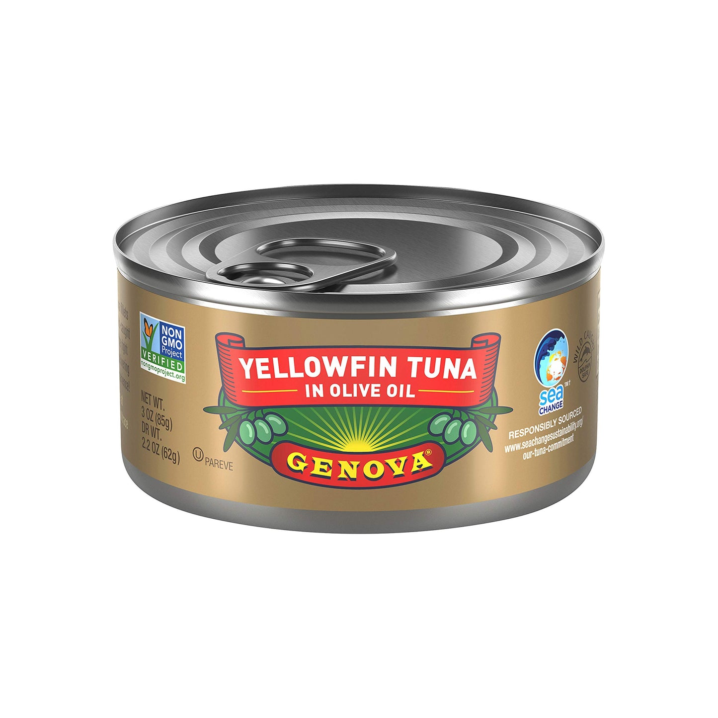 Genova Yellowfin Tuna In Olive Oil- Atún Aleta Amarilla En Aceite De Oliva. Peso neto: 198g.