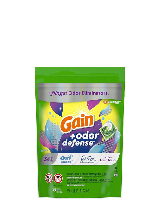 Gain + Odor Defense 3 In 1 24 Pacs Capsules 511g