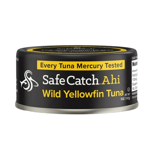 Safe Catch Ahi Wild Yellowfin Tuna- Captura Segura Ahi Atún Aleta Amarilla Salvaje. Contenido neto 142g