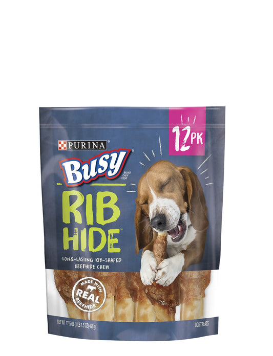 Purina Bussy Rib Hide 12 Pk 496g