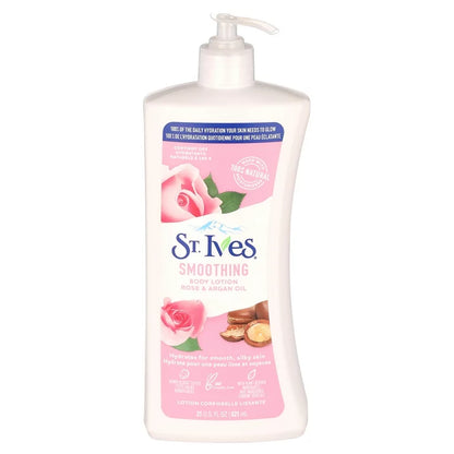 St.Ives Loción corporal suavizante de rosa y aceite de argán