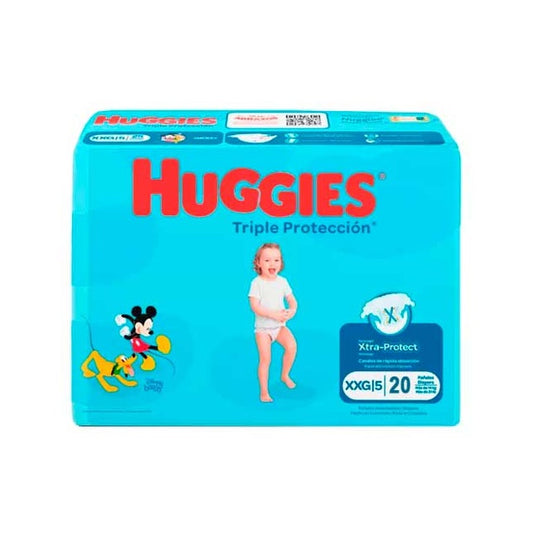 Huggies Pañales Desechables Triple Proteccion XXG +14 Kg 20 Und