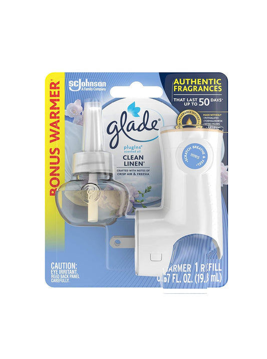 Glade Clean Linen Crisp Air & Freesia 1 Warmer 1 Refills 19,8ml