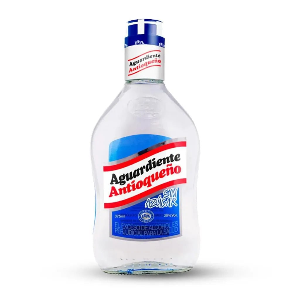 Antioqueño aguardiente sin azúcar 375ml.
