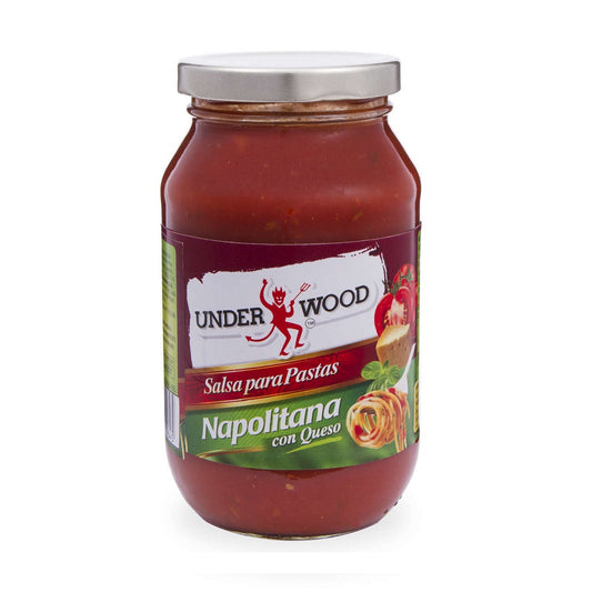 Under Wood Salsa para pastas Napolitana con Queso 490g