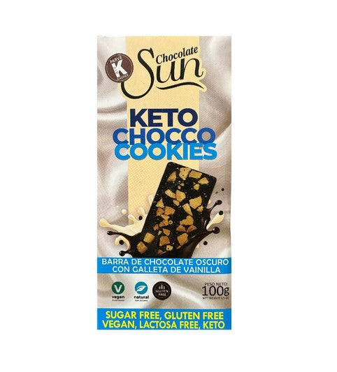 Sun Chocolate Keto Chocco Cookies Gluten Free - Sugar Free - Lactosa Free 100 gr