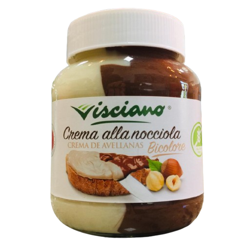 Visciano Crema alla nocciola Bicolore- Visciano crema de avellanas dos tonos 400g