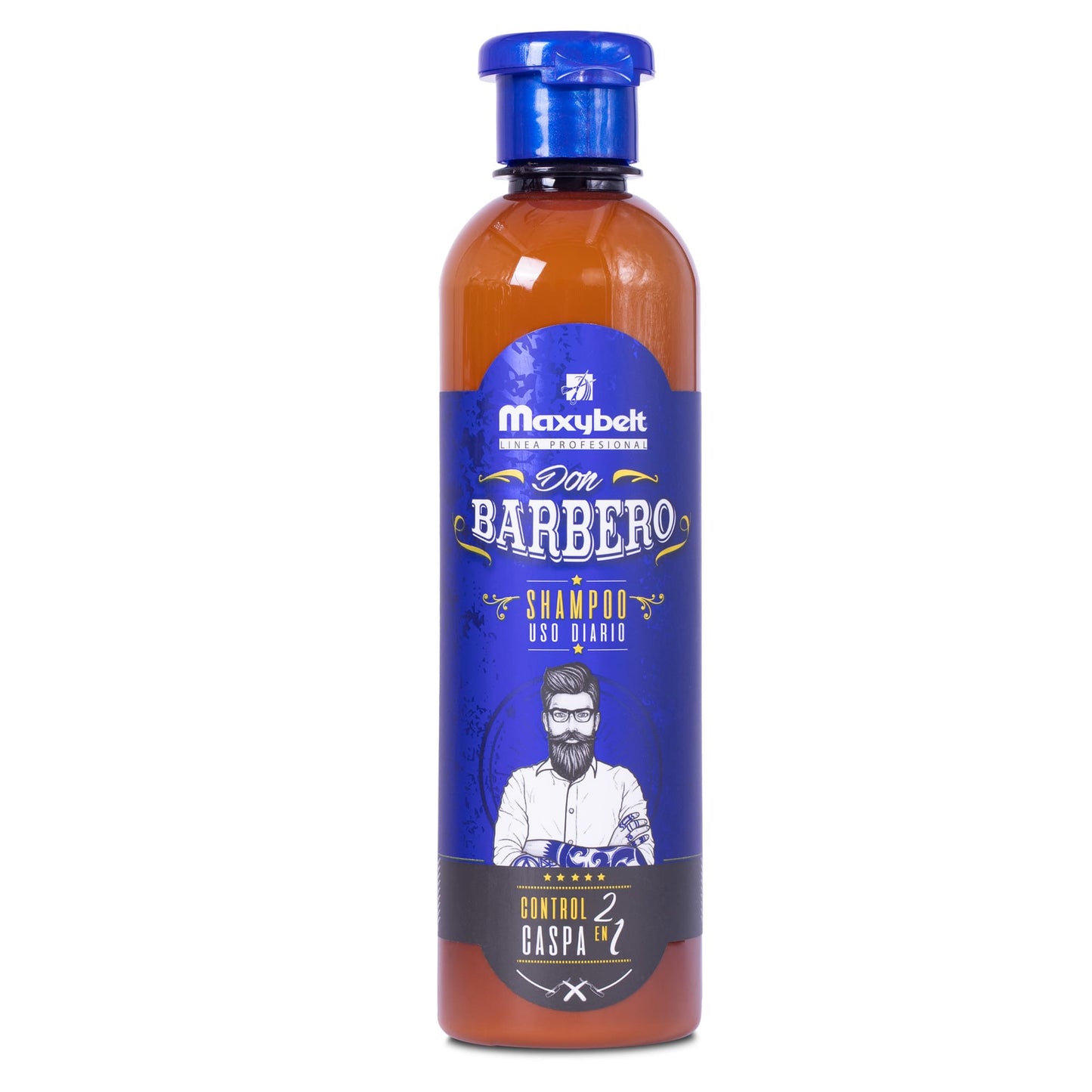 Maxybelt Línea Profesional Don Barbero Shampoo uso diario control caspa 2 en 1 400ml