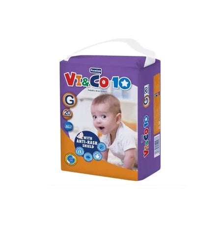 Vi&Co 10 Pañales Desechables G 9-14kg 20 Und