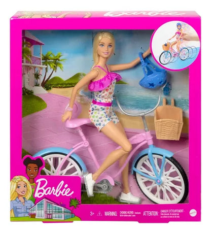 Muñeca Barbie-Bicicleta y Accesorios