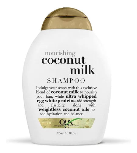 Ogx Shampoo nourishing Coconut milk Champú hidratante nutritivo + leche de coco para el cabello