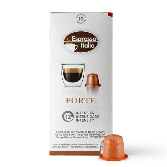 Espresso Italia Forte 10 capsulas de café - intensidad 12