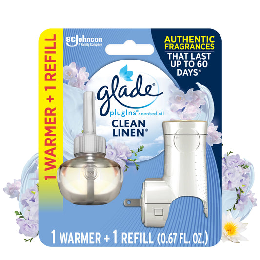 Glade Clean Linen 1 calentador + 1 recambio 19,80 ml