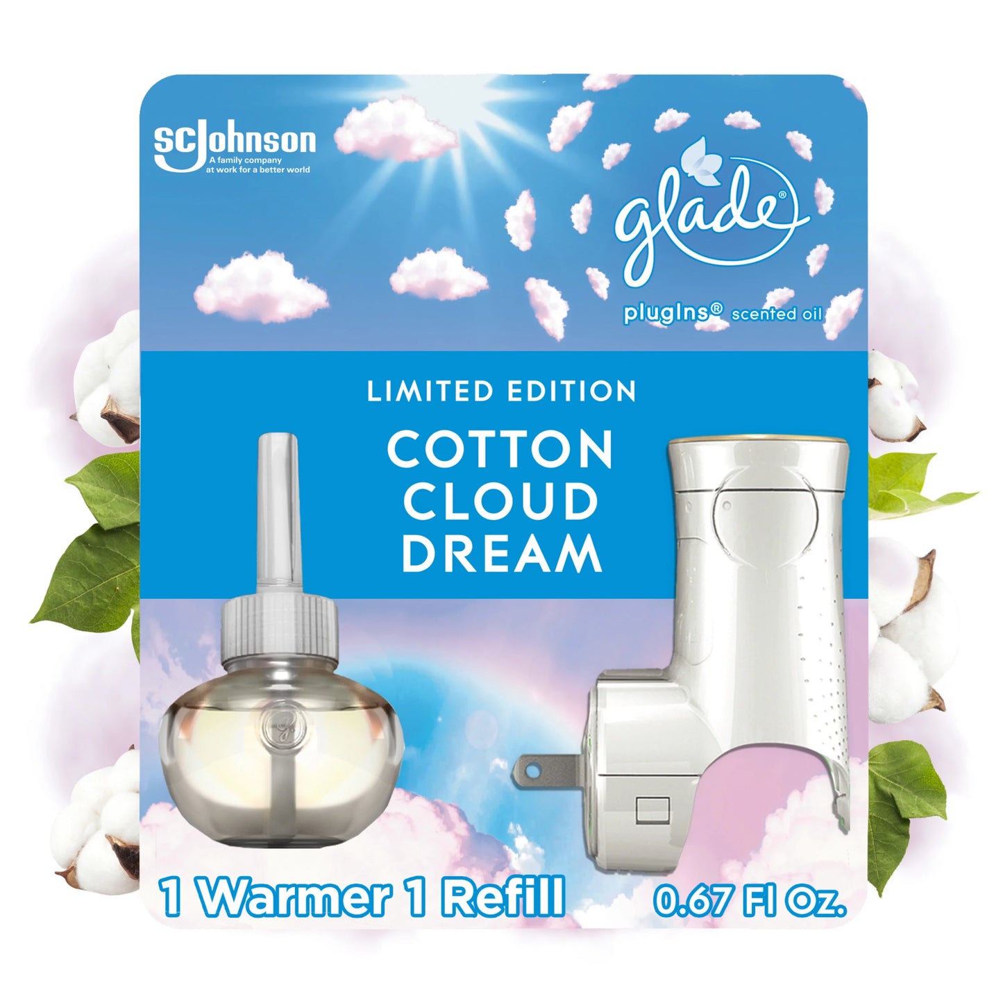 Glade Cotton Cloud Dream 1 calentador + 1 recambio 19,80 ml