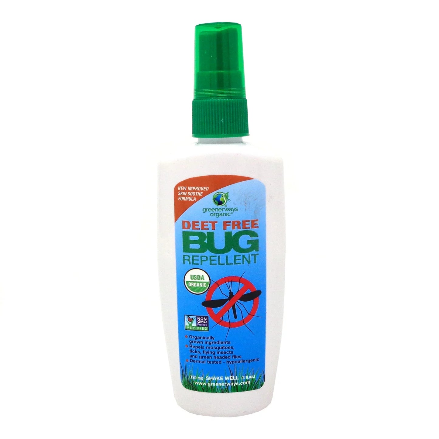 Repelente-greeenerways organic BUG REPELLENT DEET FREE(Repelente de insecto sin deet)