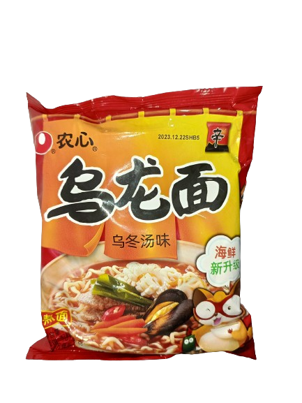 Nongshim ramen picante con sabor a sopa de udon y mariscos 107,2g