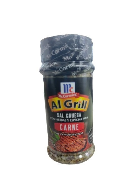McCormick Al Grill Sal gruesa con hierbas y especias para carne 116g