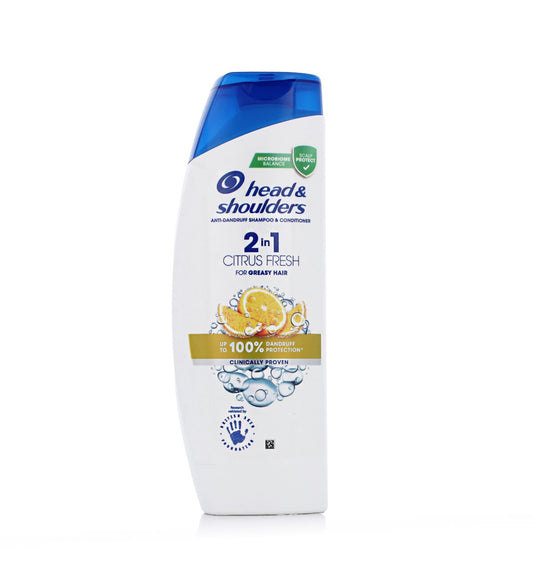 Head & Shoulders Anti-Dandruff Shampoo & Conditioner 2 in 1 Citrus Fresh For Greasy Hair 400ml