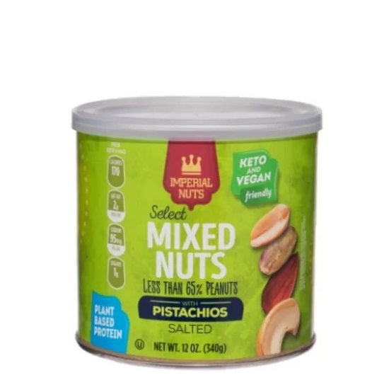 Imperial nuts select mixed nuts with pistachos salted - Nueces mixtas con pistachos salados 140g