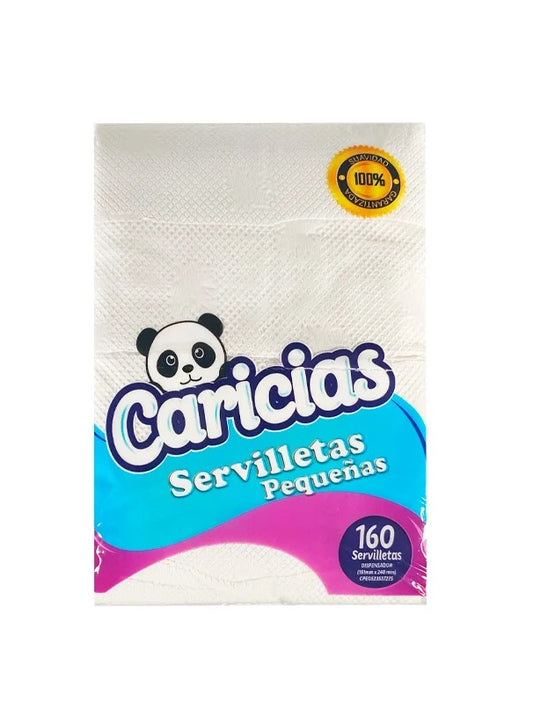 Caricias Servilletas Pequeñas 160 Und