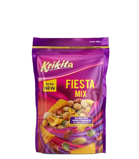 Krikita Fiesta Mix Snacks Mix With Crackers - Mezcla de snacks Krikita Fiesta Mix con galletas saladas 225g