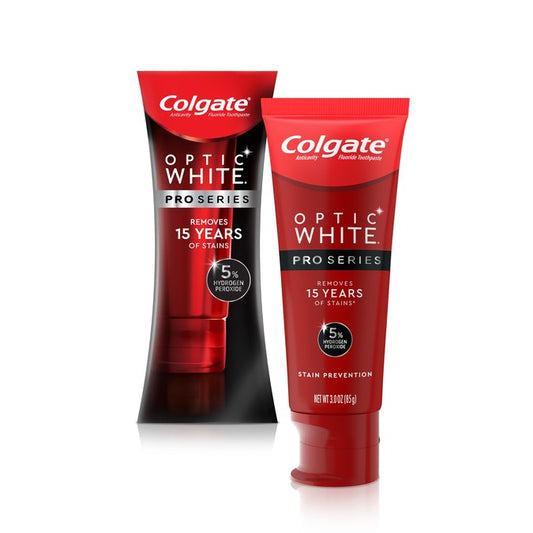 Colgate Optic White - Pasta de dientes Pro Series, protector contra manchas, 3.3 onzas (paquete de 4)