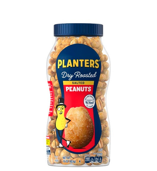 Planters dry roasted peanuts salted - Maní tostado y salado 453g