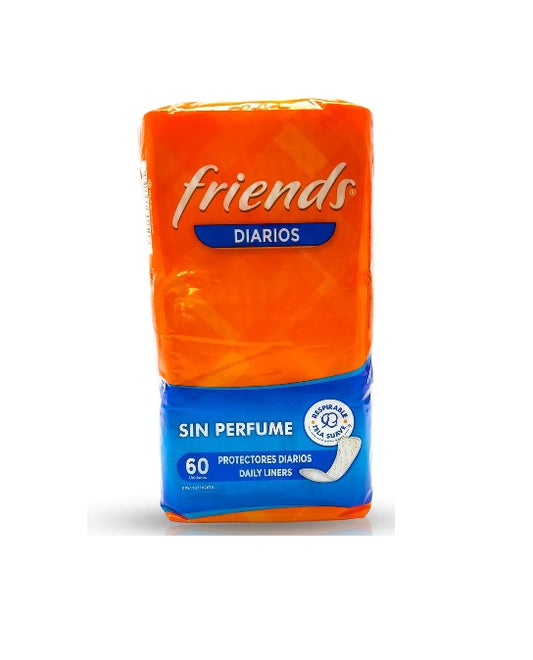Friends Toallas Diarias Sin Perfume 60 Unidades