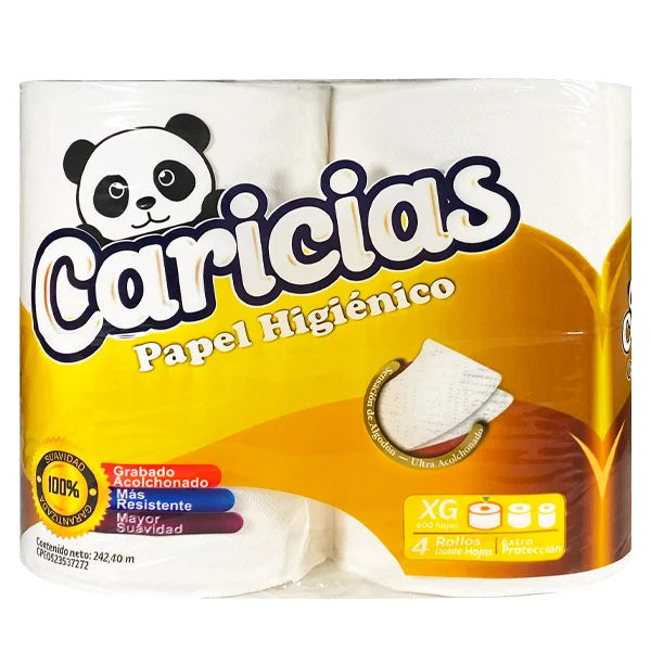 CARICIAS Papel higiénico de 600 hojas